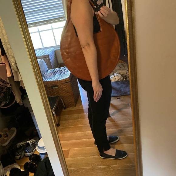 Anthropologie julien leather tote bag hotsell